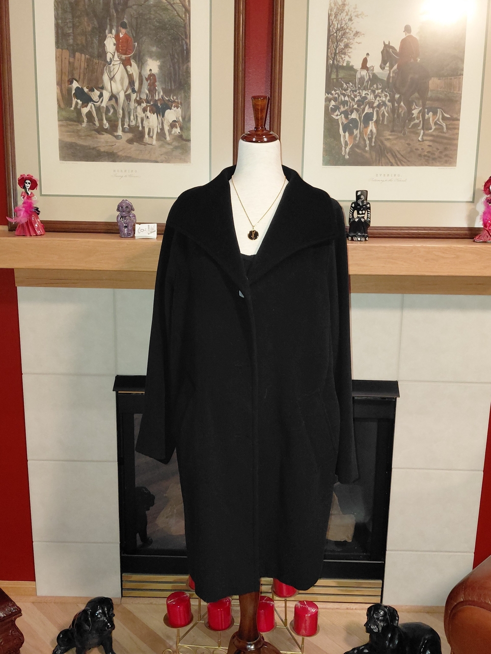 MaxMara Italy 3 Button 100% Wool Coat I 46 US 12